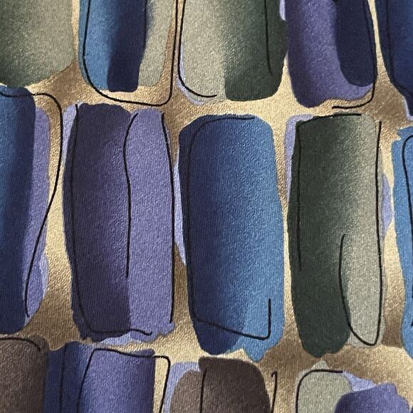 J. Garcia Wired Crossroads Collection Fifty Seven Blue Green Silk Made In China - Picture 9 of 9